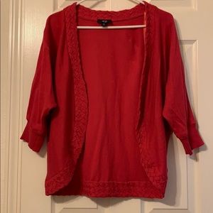 3 quarter sleeves pink sweater cardigan